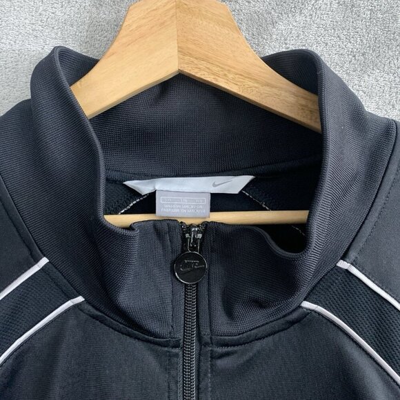 Nike Track Jacket Men Size 3XL Gray Label Full Zip Y2K Black Athletic Workout - Picture 6 of 11